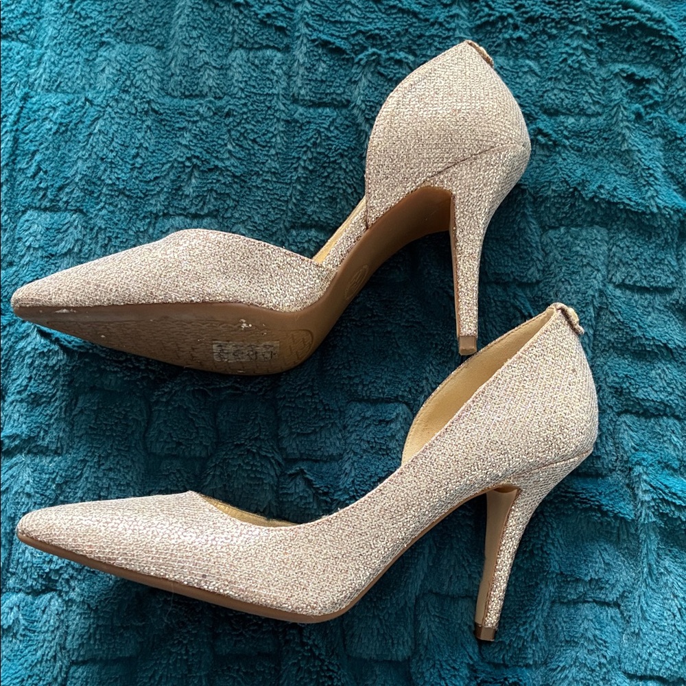 Michael Kors Sparkling Gold Heels
